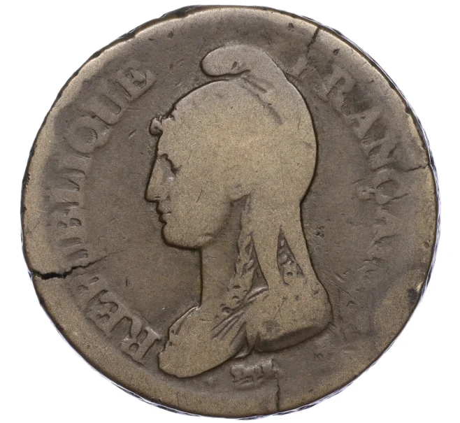 Монета 1 десим 1796 года (L'AN5) А Франция (Артикул K11-95043)