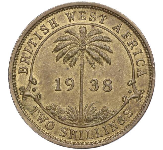 Монета 2 шиллинга 1938 года Н Британская Западная Африка (Артикул K11-95049)