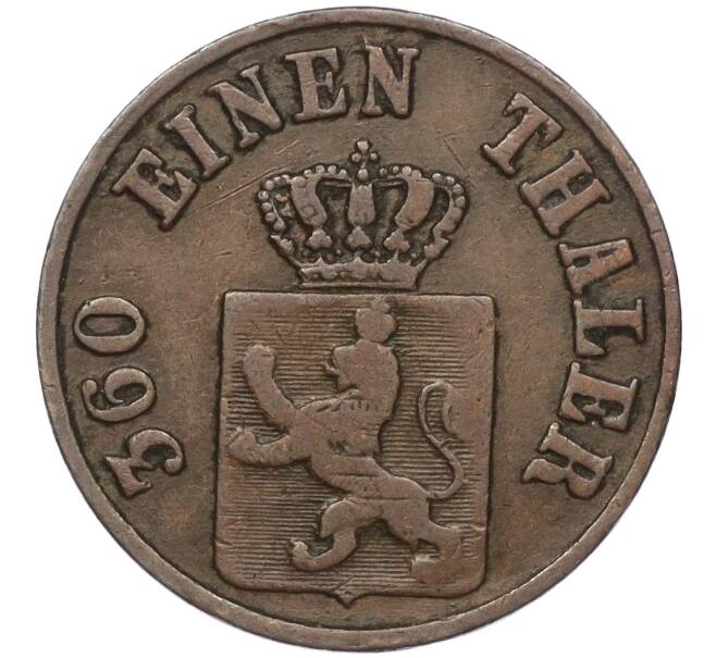 Монета 1 геллер 1854 года Гессен-Кассель (Артикул: K11-95067) — Фото №2
