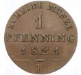 Монета 1 пфенниг 1821 года В Пруссия (Артикул: K11-95068) — Фото №1