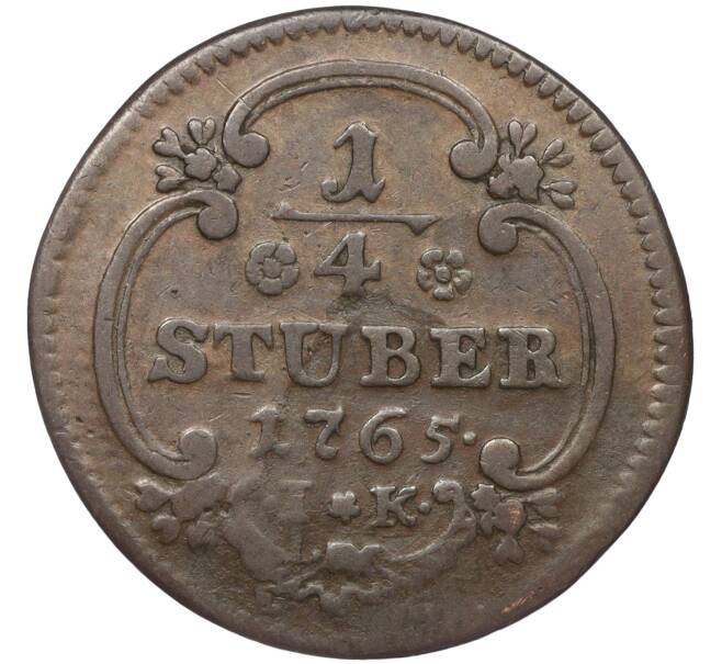 Монета 1/4 стюбера 1765 года Кельн (Артикул: K11-95072) — Фото №1