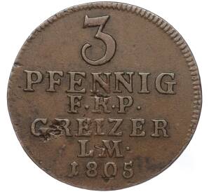 3 пфеннига 1805 года Рейсс-Грейц — Фото №1
