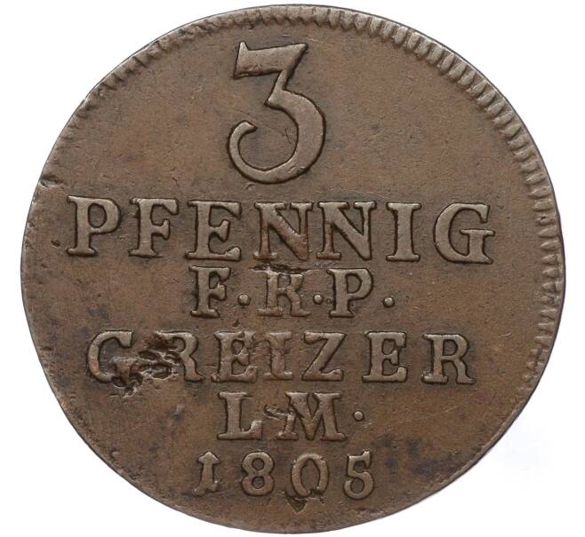 Монета 3 пфеннига 1805 года Рейсс-Грейц (Артикул: K11-95073) — Фото №1