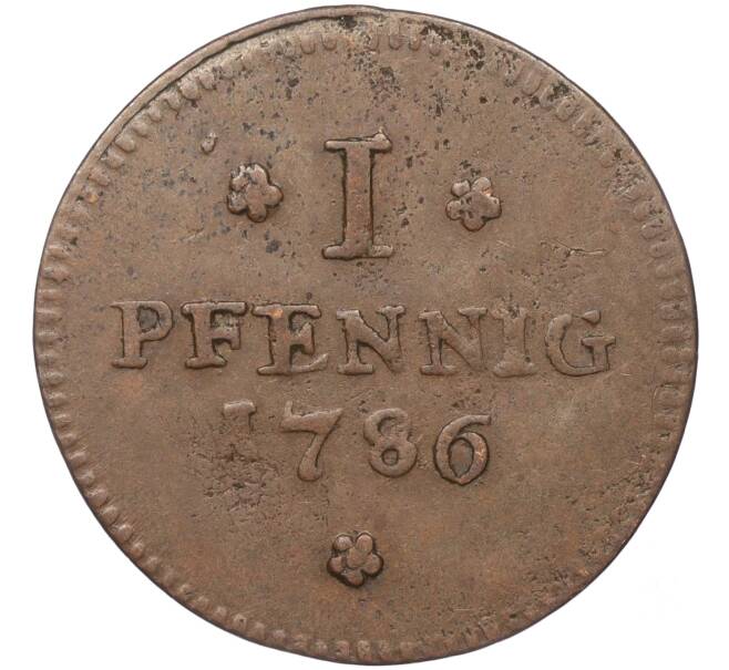 Монета 1 пфенниг 1786 года Франкфурт (Артикул: K11-95078) — Фото №1