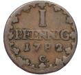 Монета 1 пфенниг 1782 года Саксония (Артикул: K11-95080) — Фото №1