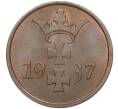 Монета 1 пфенниг 1937 года Данциг (Артикул: K11-95082) — Фото №1
