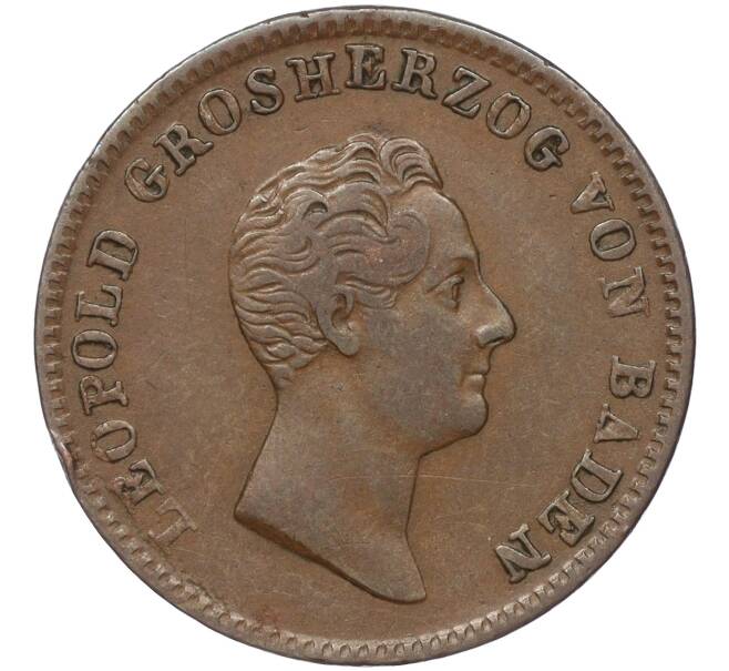 Монета 1 крейцер 1838 года Баден (Артикул: K11-95089) — Фото №2