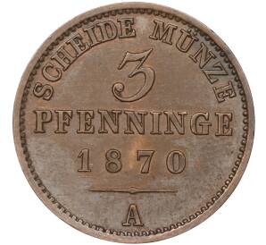 3 пфеннига 1870 года А Пруссия — Фото №1