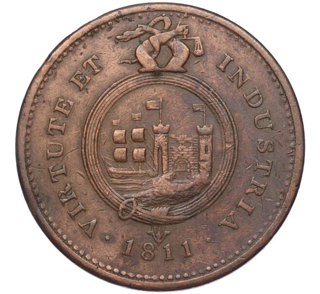 Монета Токен 1 пенни 1811 года Великобритания (Бристоль и Южный Уэльс) (Артикул: K11-95099) — Фото №1