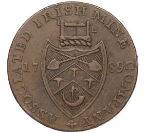 Токен 1/2 пенни 1789 года Великобритания (Уиклоу — Объединtнная Ирландская Горнодобывающая Компания) — Фото №2