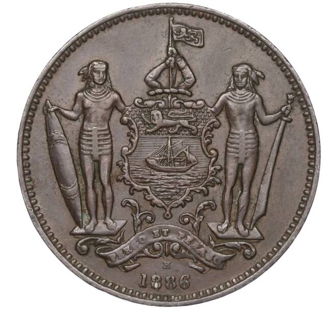 Монета 1 цент 1886 года Британское Северное Борнео (Артикул: K11-95111) — Фото №1