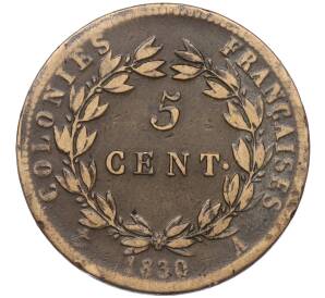 5 сантимов 1830 года Французские Колонии (Французская Вест-Индия) — Фото №1