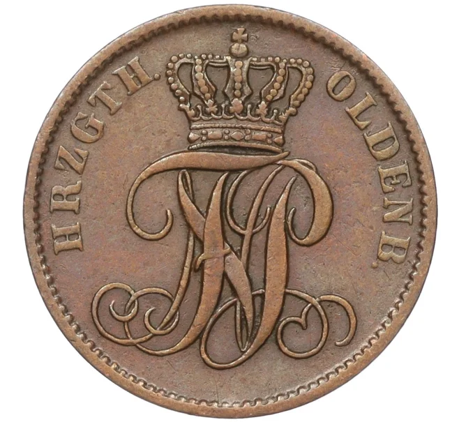 Монета 1 шварен 1858 года Ольденбург (Артикул K11-95168)