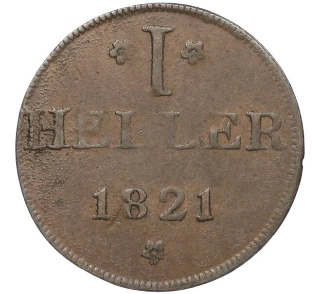 Монета 1 геллер 1821 года Франкфурт (Артикул: K11-95170) — Фото №1