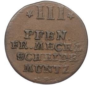 3 пфеннига 1753 года Мекленбург-Стрелиц — Фото №2