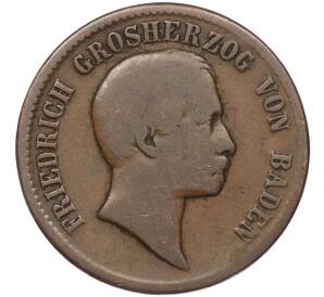 1 крейцер 1856 года Баден — Фото №2