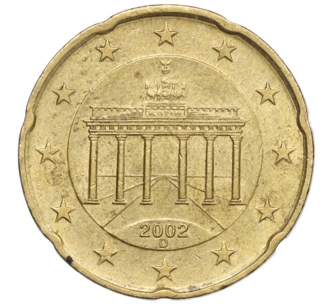 Монета 20 евроцентов 2002 года D Германия (Артикул K11-95421)