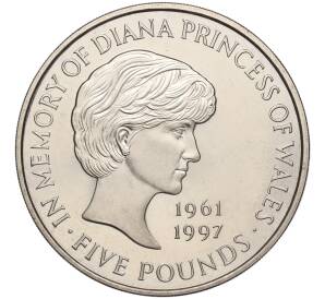 5 фунтов 1999 года Великобритания «Принцесса Диана» — Фото №1