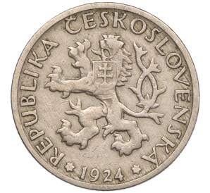 1 крона 1924 года Чехословакия — Фото №2