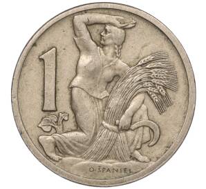 1 крона 1937 года Чехословакия — Фото №1