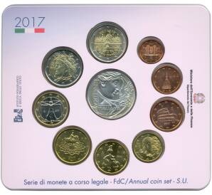 Годовой набор монет евро 2017 года Италия