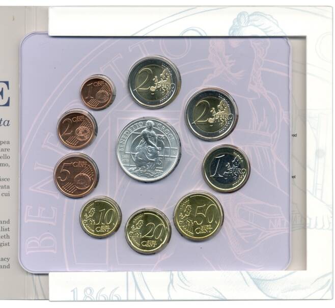 Годовой набор монет евро 2016 года Италия (Артикул: M3-1159)