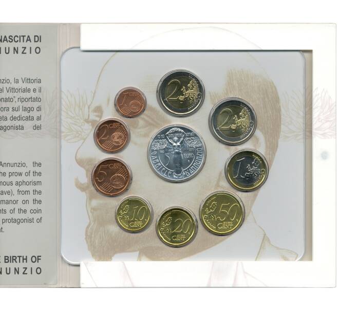 Годовой набор монет евро 2013 года Италия (Артикул M3-1161)