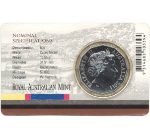 50 центов 2014 года Австралия «Австралия в войне — Галлиполи» (в блистере)