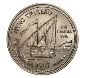 100 эскудо 1987 года Португалия «Золотой век открытий — Нуну Триштан» — Фото №1