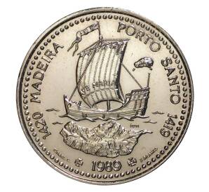 100 эскудо 1989 года Португалия «Золотой век открытий — Открытие острова Мадейра» — Фото №1