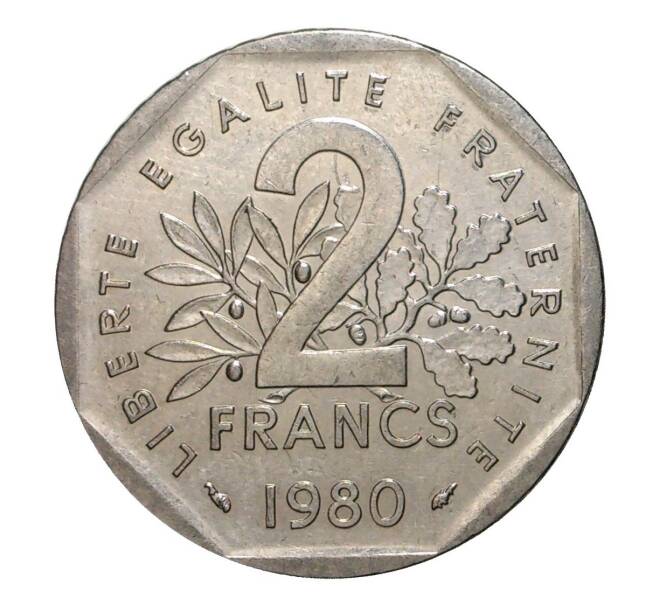 Монета 2 франка 1980 года (Артикул: M2-10178) — Фото №1