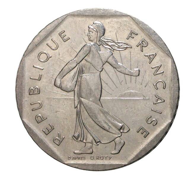 Монета 2 франка 1980 года (Артикул: M2-10178) — Фото №2