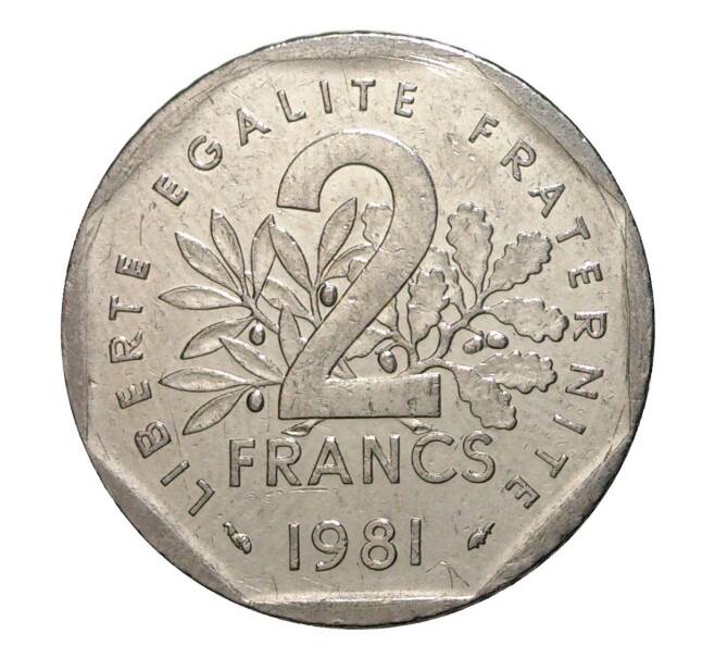 Монета 2 франка 1981 года (Артикул: M2-10179) — Фото №1