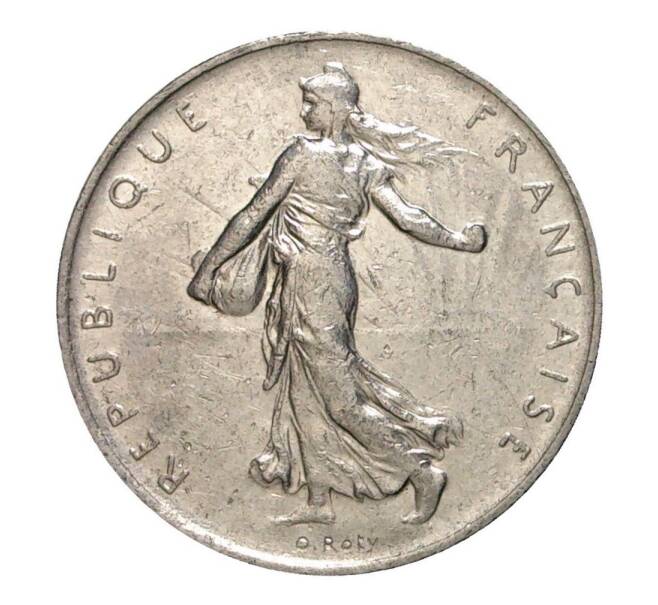 Монета 1 франк 1967 года (Артикул: M2-10186) — Фото №2