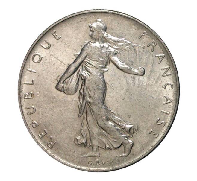 Монета 1 франк 1968 года (Артикул: M2-10187) — Фото №2