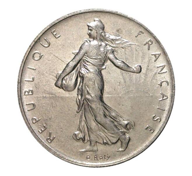 Монета 1 франк 1969 года (Артикул: M2-10188) — Фото №2