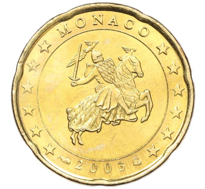 Монета 20 евроцентов 2003 года Монако (Артикул: M2-65486) — Фото №1