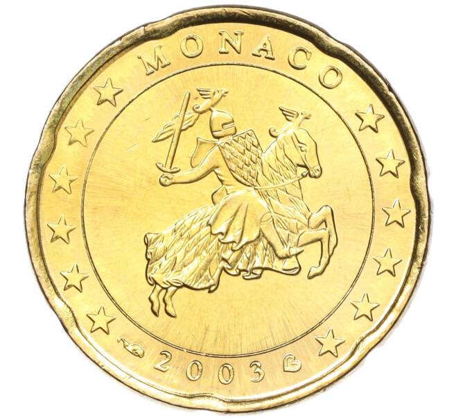 Монета 20 евроцентов 2003 года Монако (Артикул: M2-65489) — Фото №1