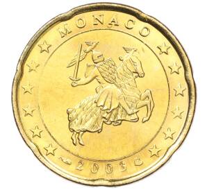 20 евроцентов 2003 года Монако — Фото №1