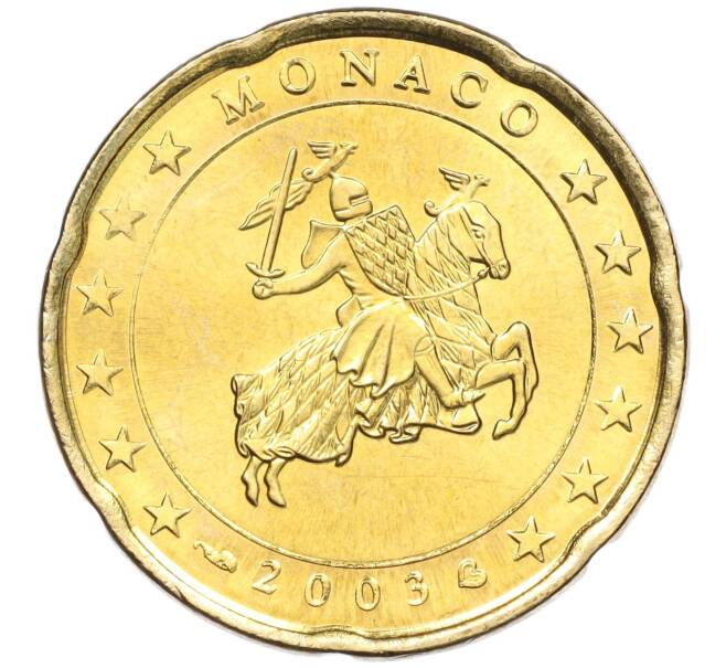 Монета 20 евроцентов 2003 года Монако (Артикул: M2-65494) — Фото №1