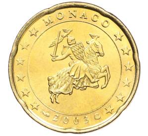 20 евроцентов 2003 года Монако — Фото №1