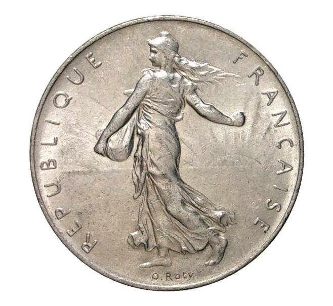 Монета 1 франк 1974 года (Артикул: M2-10193) — Фото №2