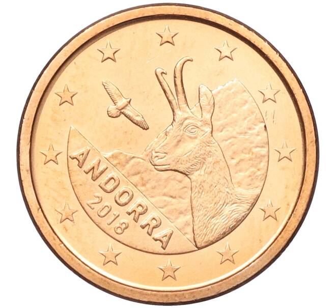 Монета 1 евроцент 2018 года Андорра (Артикул: M2-65517) — Фото №1