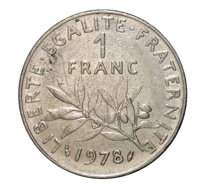 Монета 1 франк 1978 года (Артикул: M2-10197) — Фото №1