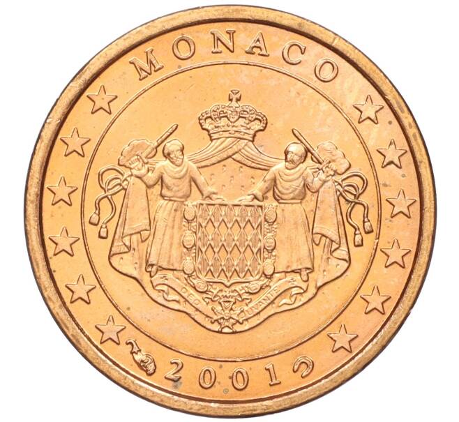 Монета 1 евроцент 2001 года Монако (Артикул: M2-65557) — Фото №1
