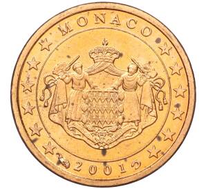 1 евроцент 2001 года Монако — Фото №1