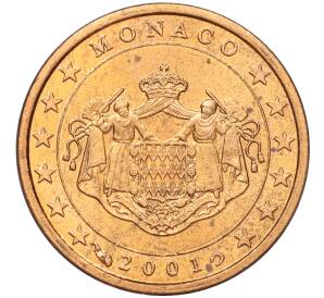 1 евроцент 2001 года Монако — Фото №1