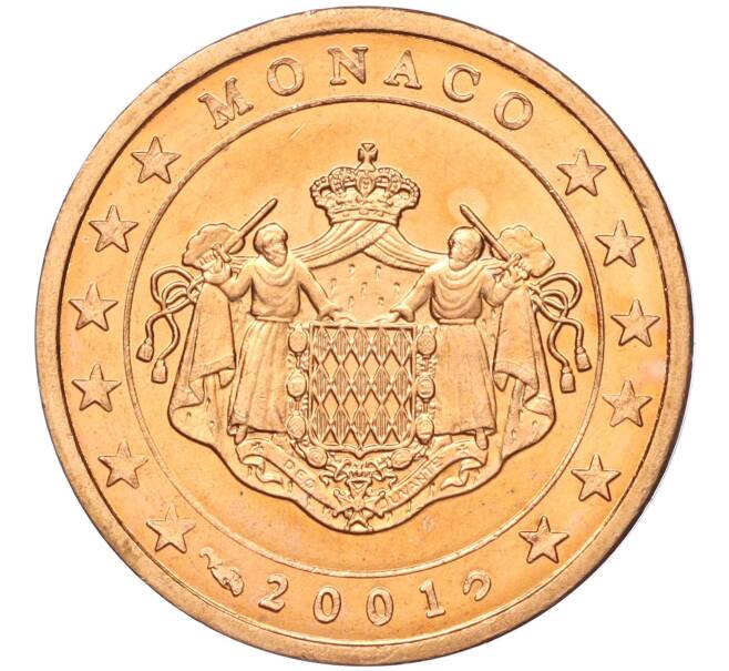 Монета 2 евроцента 2001 года Монако (Артикул: M2-65576) — Фото №1