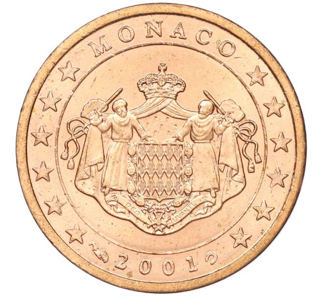 Монета 2 евроцента 2001 года Монако (Артикул: M2-65585) — Фото №1