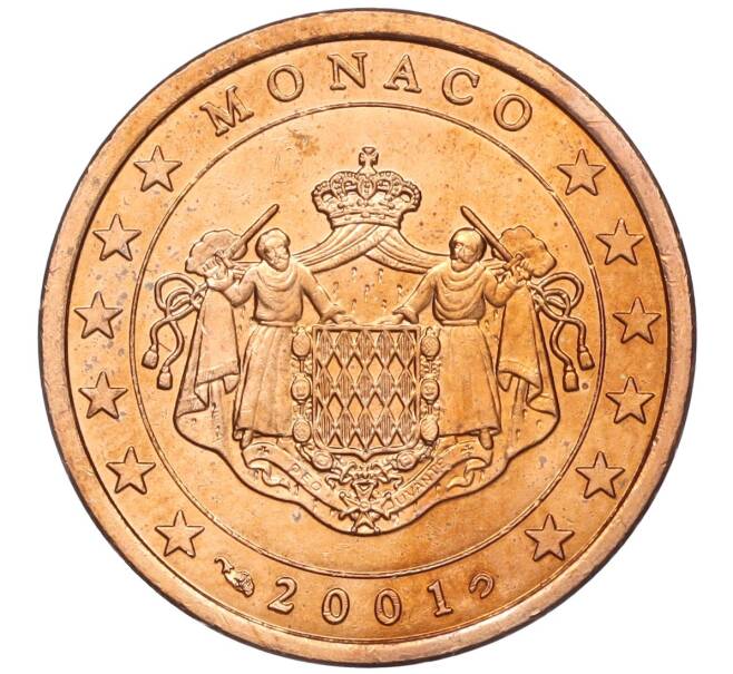 Монета 5 евроцентов 2001 года Монако (Артикул: M2-65599) — Фото №1